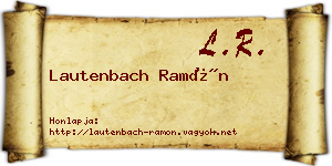 Lautenbach Ramón névjegykártya